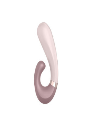 Vibromasseur point G avec stimulateur clitoris connecté chauffant USB mauve Heat Wave Satisfyer - CC597777